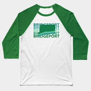 Bridgeport Connecticut Green Repeat Baseball T-Shirt